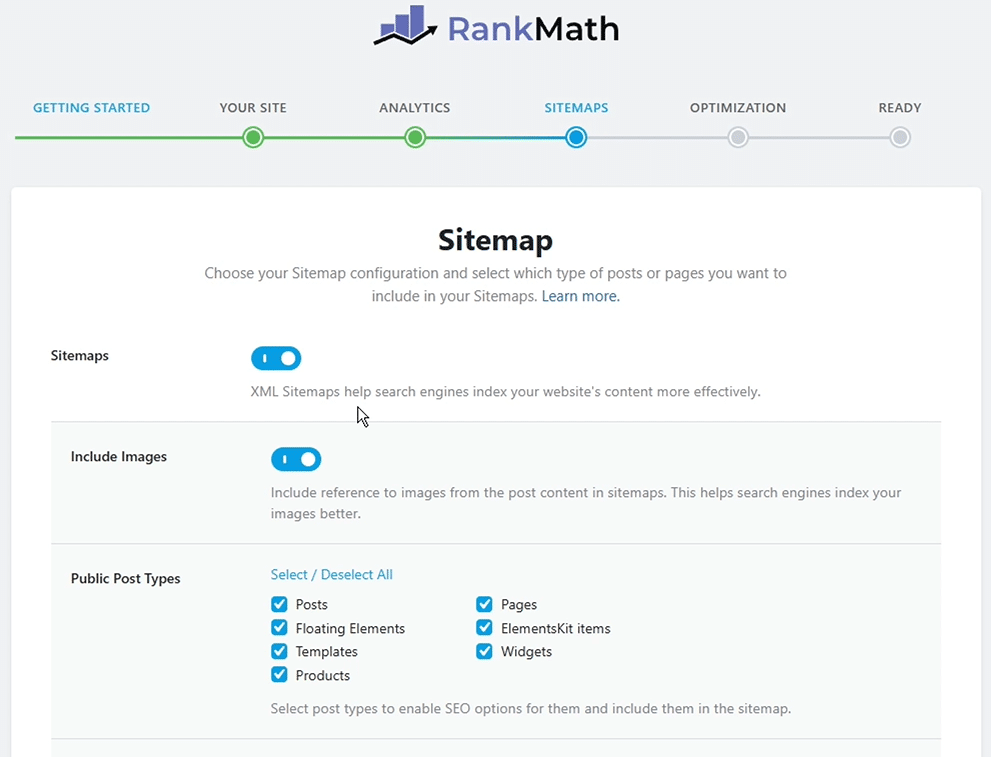 独立站rank math seo站点地图